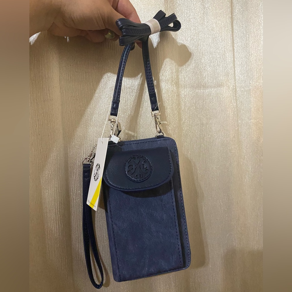CXL by Christian Lacroix Navy Phone Crossbody Wallet NWT